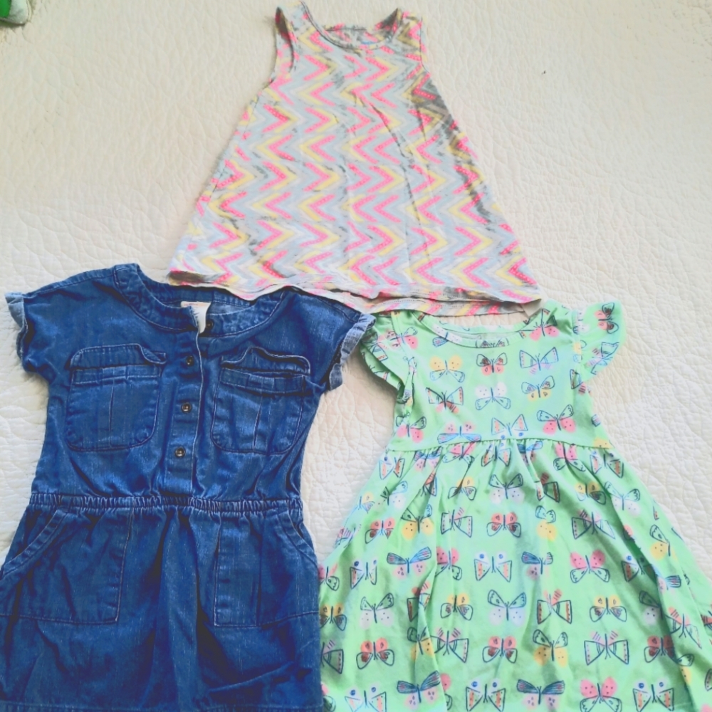 Toddler 2T Dresses Girls Clothing Baby Clothes Lot of 3 Kids Dress